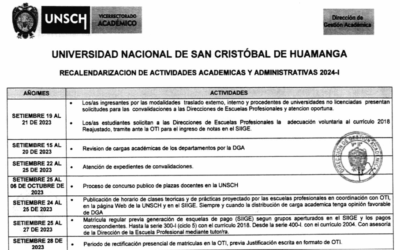 Calendario de Actividades Académico-Administrativas 2024-I