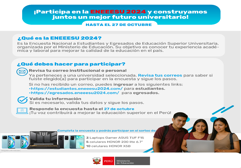 Encuesta Nacional a Estudiantes y Egresados de Educación Superior Universitaria ENEEESU 2024