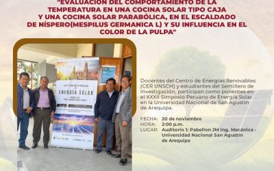 #Felicitaciones | UNSCH PRESENTE EN EL XXXII SIMPOSIO PERUANO DE ENERGÍA SOLAR