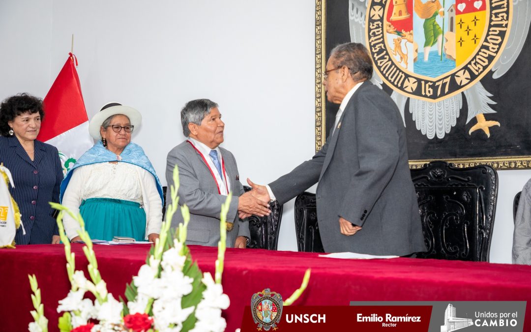 UNSCH RECONOCE AL ANTROPÓLOGO JOSÉ CORONEL AGUIRRE POR SU DESTACADA DEFENSA EN FAVOR DE LOS DERECHOS HUMANOS