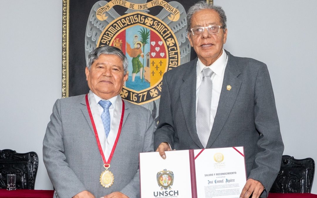 UNSCH RECONOCE AL ANTROPÓLOGO JOSÉ CORONEL AGUIRRE POR SU DESTACADA DEFENSA EN FAVOR DE LOS DERECHOS HUMANOS
