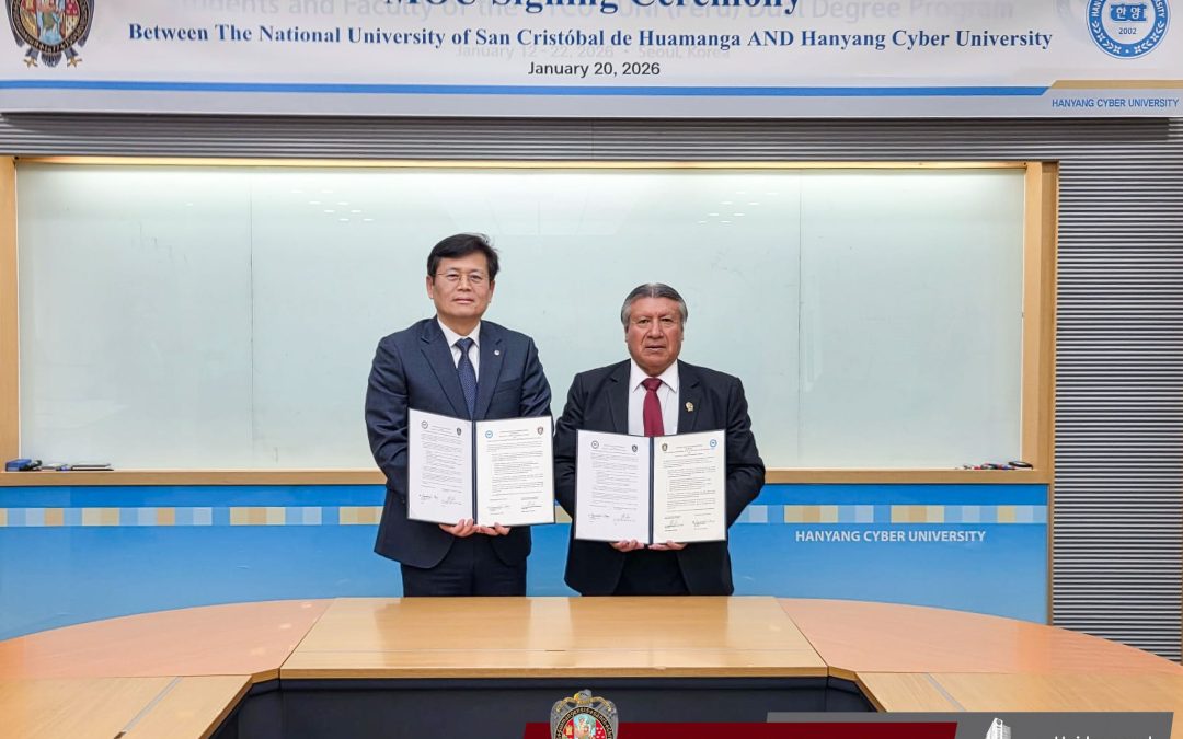 UNSCH FIRMA CONVENIO INTERNACIONAL CON LA UNIVERSIDAD HANYANG DE COREA DEL SUR PARA IMPULSAR LA MOVILIDAD ACADÉMICA Y LA INVESTIGACIÓN