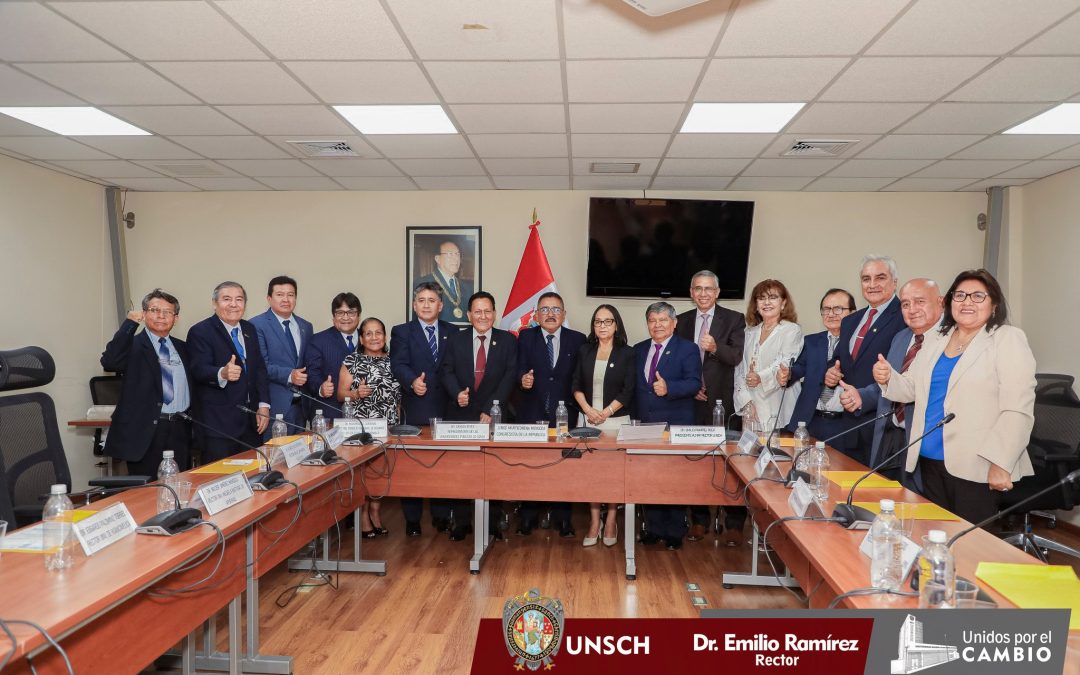 Rector UNSCH presente en la sesión de la Junta Nacional de Rectores de las universidades públicas.