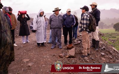 ¡AUTORIDADES DE LA UNSCH CONSTATAN SITUACIÓN DE TERRENOS EN ALLPACHACA Y REALIZAN GESTIONES PARA ABASTECIMIENTO DE AGUA!