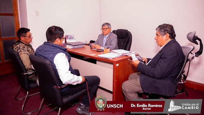 Rector de la UNSCH se reúne con representantes del MIDAGRI para impulsar acciones en el sector agrario desde la universidad.