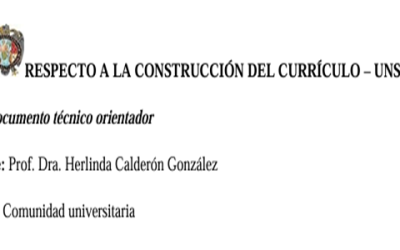 RESPECTO A LA CONSTRUCCIÓN DEL CURRÍCULO – UNSCH