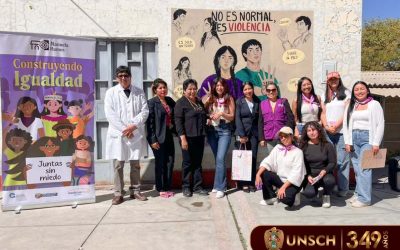 UNSCH inaugura mural colectivo para promover espacios universitarios libres de hostigamiento sexual