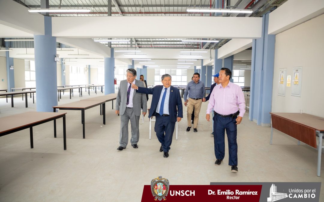 AUTORIDADES DE LA UNSCH SOLICITAN LA ENTREGA DEL COMEDOR Y RESIDENCIA UNIVERSITARIA PARA SU USO INMEDIATO
