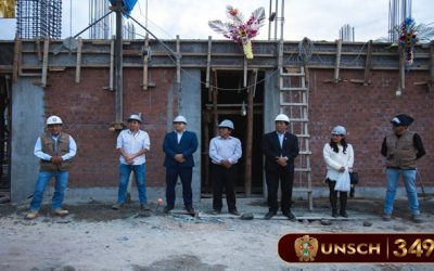 UNSCH culmina techado del primer nivel del Módulo III del Pabellón de Ciencias Biológicas