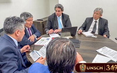 Rector de la UNSCH gestiona mayor presupuesto ante la comisión bicameral del congreso para atender las necesidades de la comunidad universitaria
