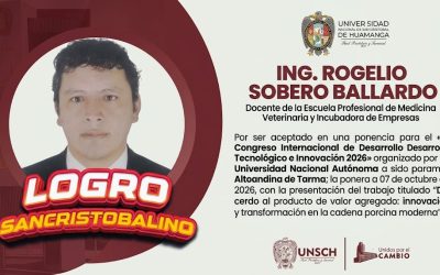 Docente sancristobalino participará en congreso internacional de desarrollo tecnológico e innovación